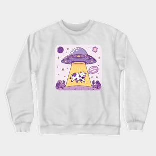 Alien gen Z cow abduction Crewneck Sweatshirt